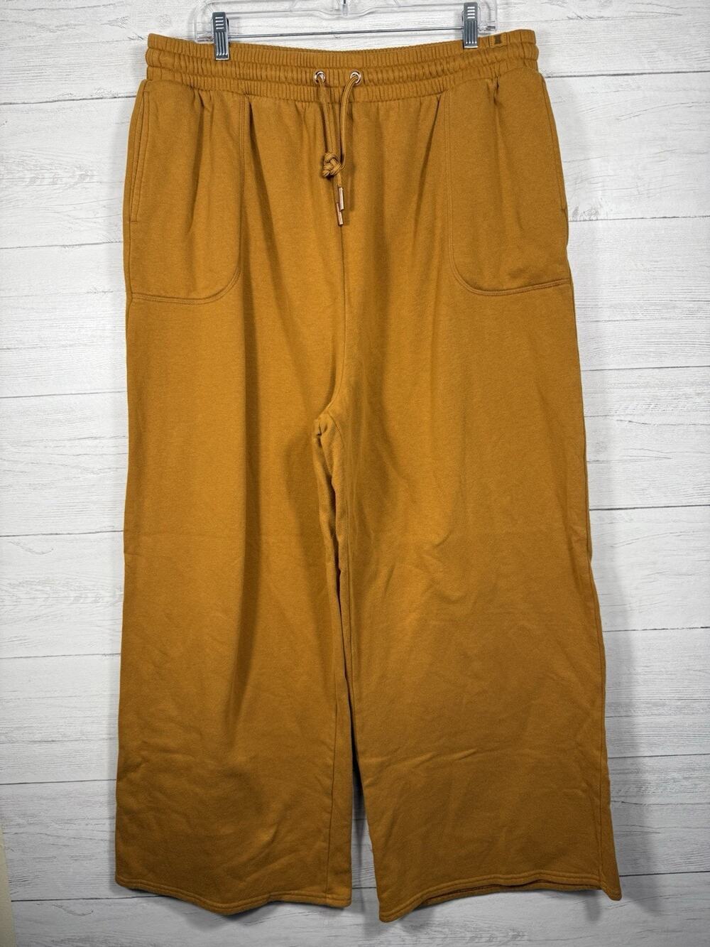 Savage X Fenty Brown Wide Leg Pull On Sweatpants Size XL Womens 16-18 Mens 41-43